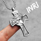 PENDRA INRI Jesus Cross Steel Necklace