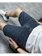 Men's Denim Shorts 2025 Summer Thin Five-point Pants Versatile Simple CowBoys Korean Blue Overalls Denim Short Medium Pants Man
