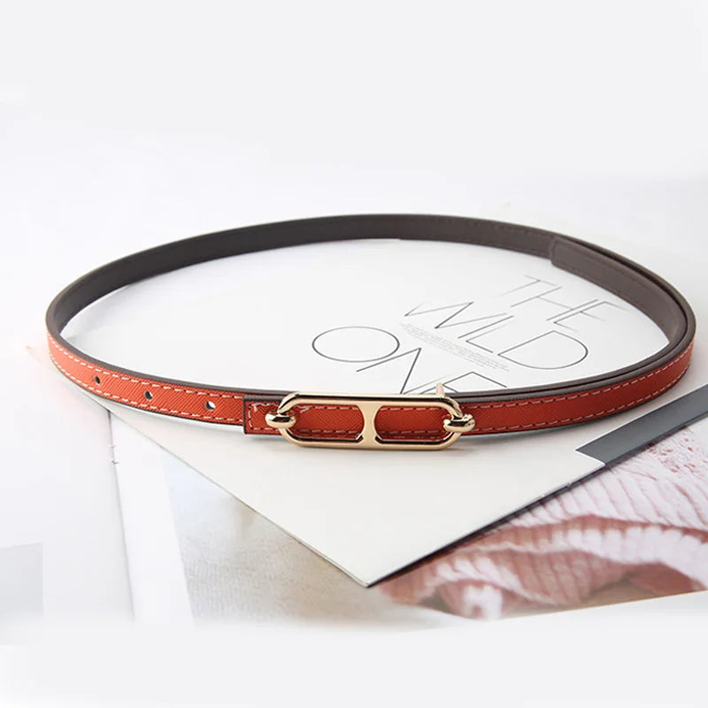 New Elegant women's Pu leather belt decorated ins fashion student trend luxury designer Brands thin waistband For Dress Jeans