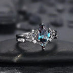 PENDRA Flower Black Ring