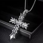PENDRA Crossbrand Stainless Steel Pattern Cross Pendant