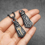 PENDRA Rune Branch Steel Necklace