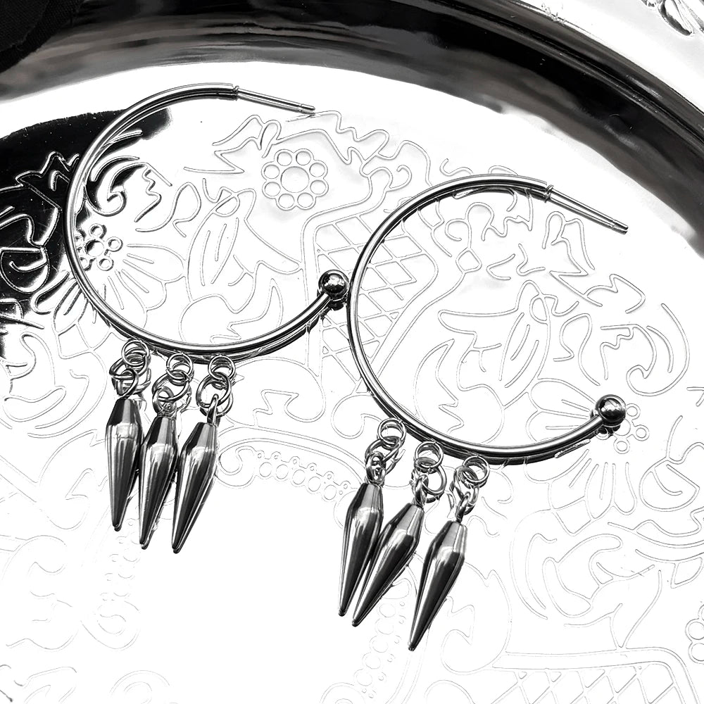 PENDRA Triplethorn Rivet Drop Earrings