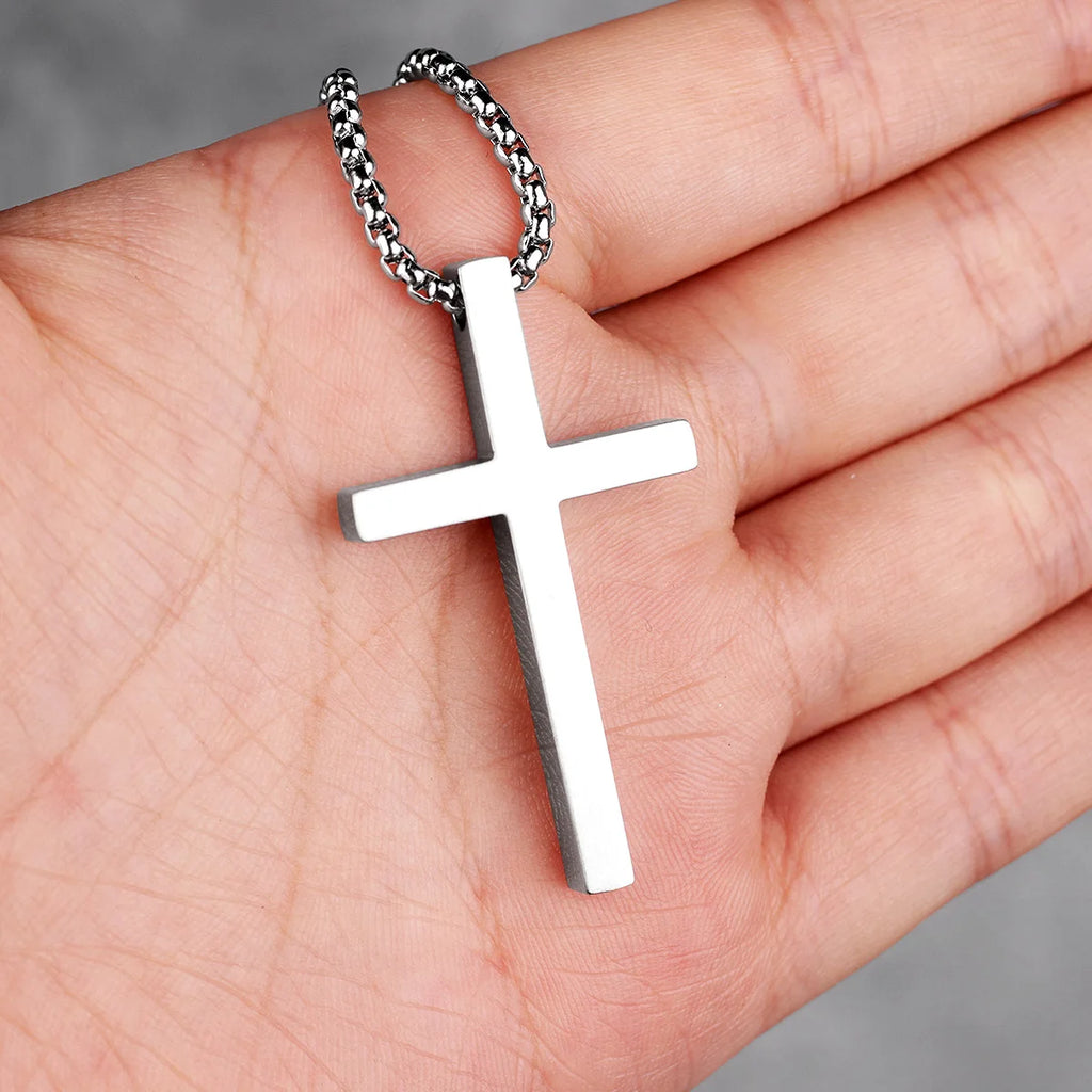 PENDRA Cross Boyfriend Steel Necklace