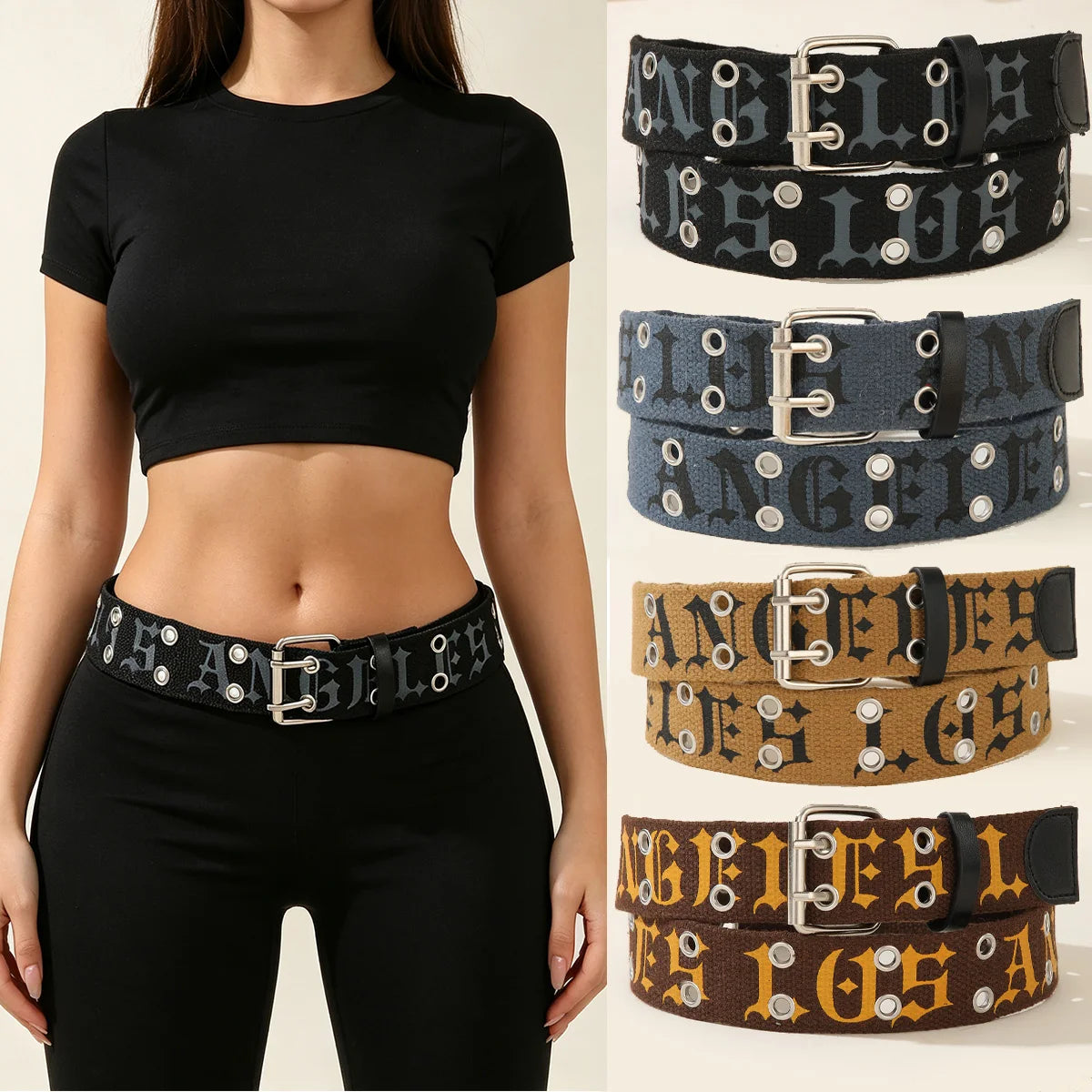 PENDRA Orlayne Canvas Pin Buckle Minimal Belt