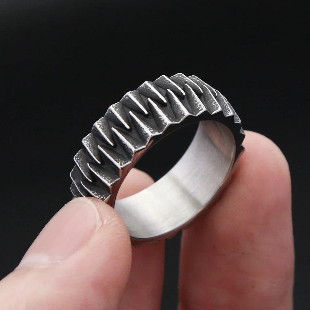 PENDRA Geometra Stainless Steel Geometric Ring