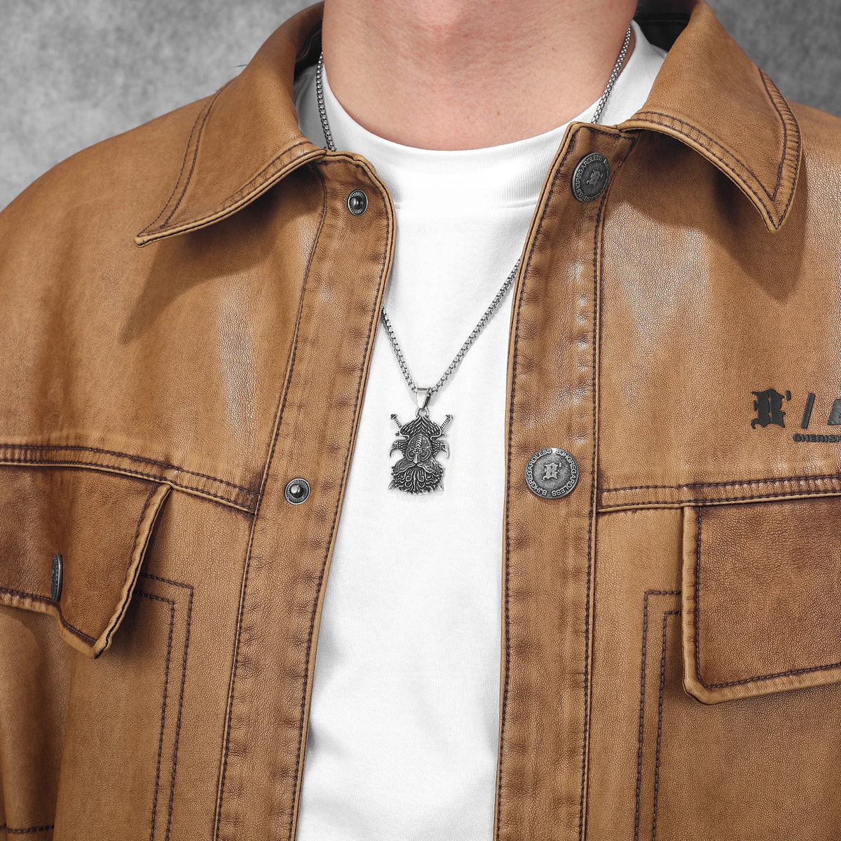 Viking Pirates Crow Men Necklaces Stainless Steel Pendant Chain Women Punk Fashion Jewelry New In Accessories Gifts Wholesale