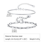PENDRA Silver 2Pcs Bracelet