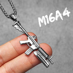 PENDRA Guns Shotgun Pistol Steel Necklace
