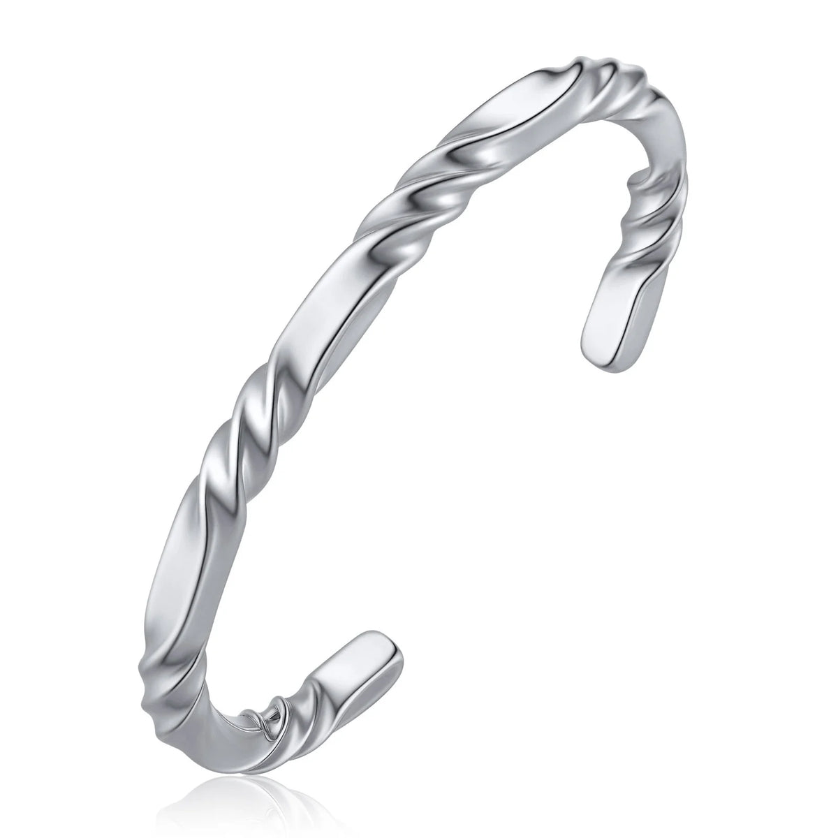 Vintage Twisted Open Bracelet for Men,Stainless Steel Irregular Twisted Bangle,Retro Punk Jewelry Gift