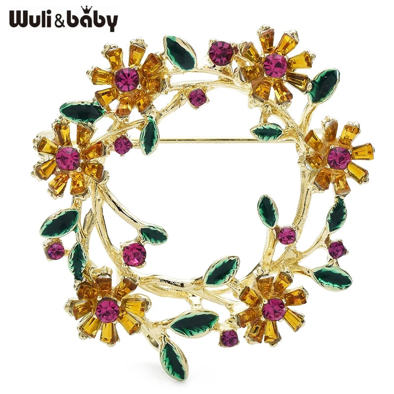 PENDRA Florielle3 Rhinestone Brooch