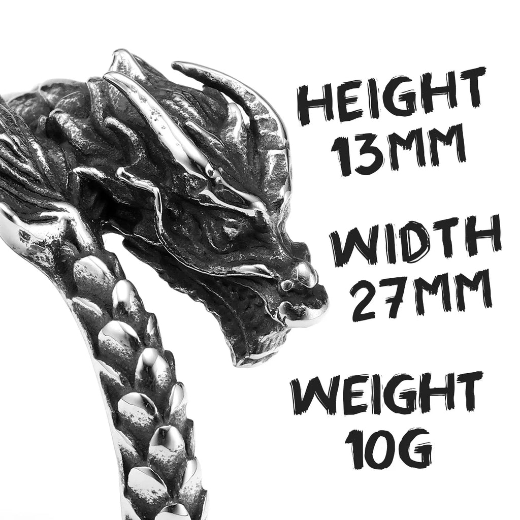 PENDRA Dragon Stuff Steel Ring