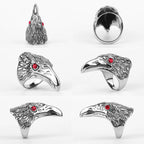 PENDRA Rock Crow Bird Steel Ring