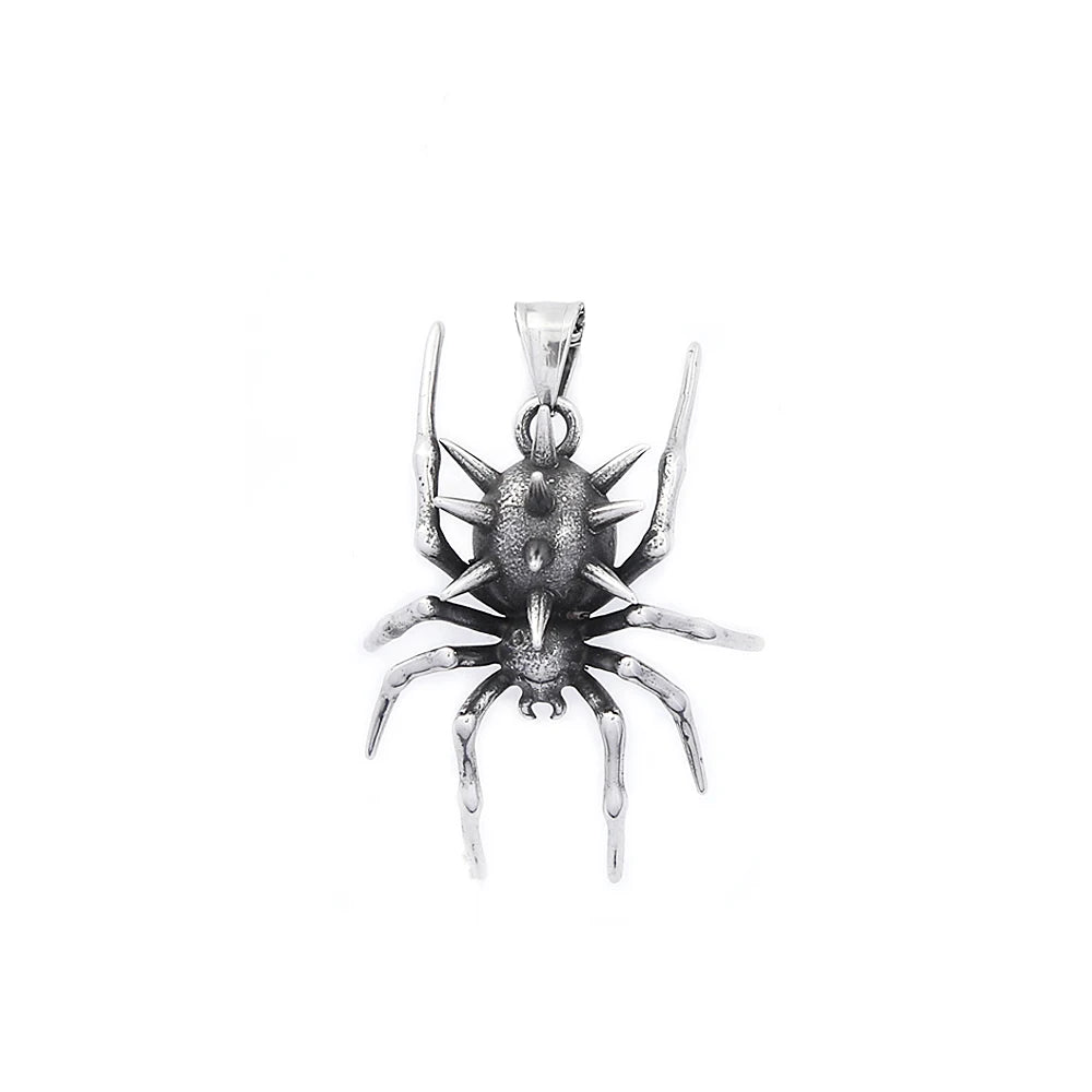 PENDRA Spiderweb Gothic Spider Pendant