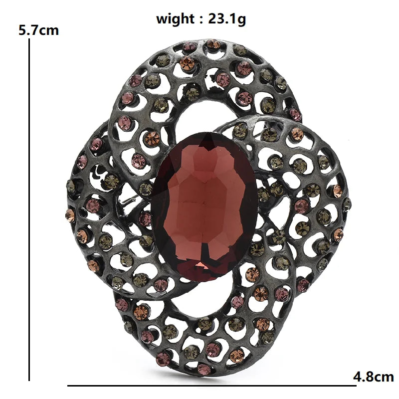 PENDRA Florielle6 Crystal Brooch