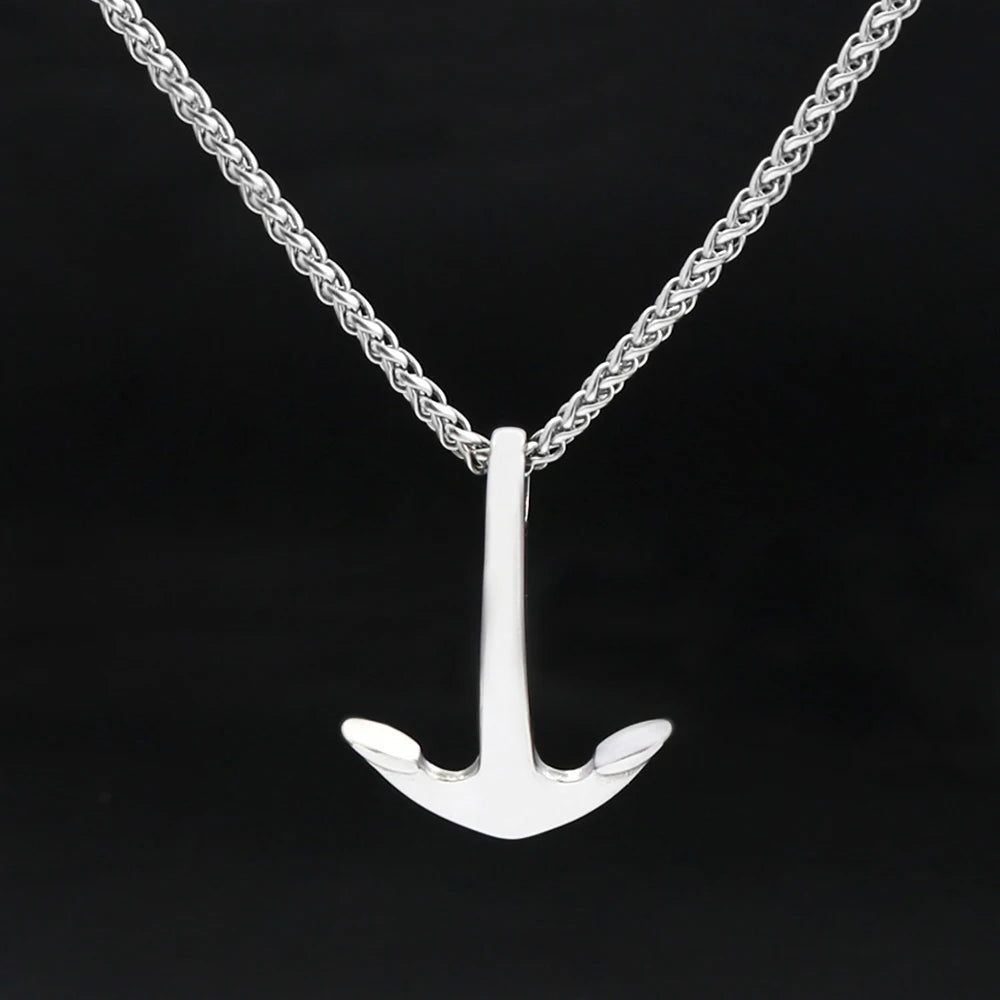 PENDRA Vikinganchor Simple Stainless Steel Anchor Necklace