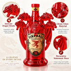 Fantasy Five Dragon Glass Liquor Decanter Red Spirits Bottle Decorative Whiskey Container for Home Bar Display