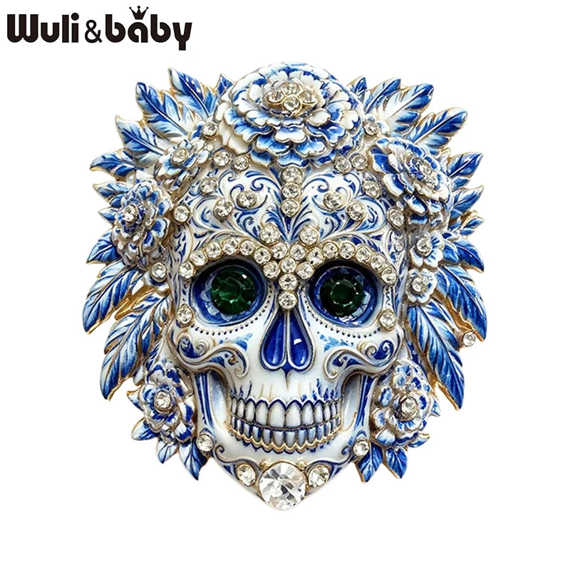 PENDRA Nocturne Pumpkin Skull Ghost Brooch