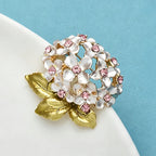 PENDRA Hydrangea Elegant Flower Brooch