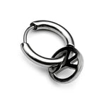 1pcs Punk Peace Sign Stainless Steel Stud Earring For Men Women Gothic Cool Prevent Allergy Puncture Ear Ring Jewelry
