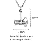 PENDRA Thor Hammer Norse Leather Necklace