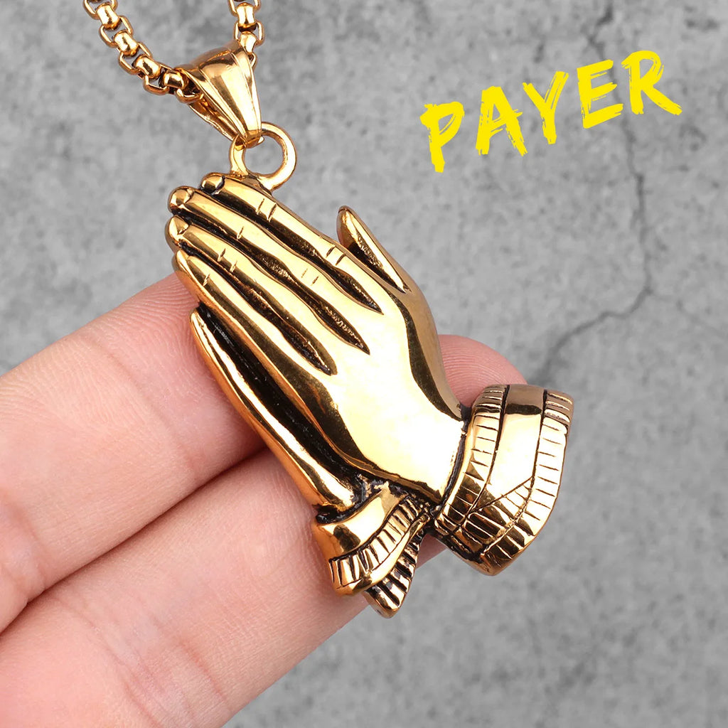PENDRA Prayer Boyfriend Steel Necklace