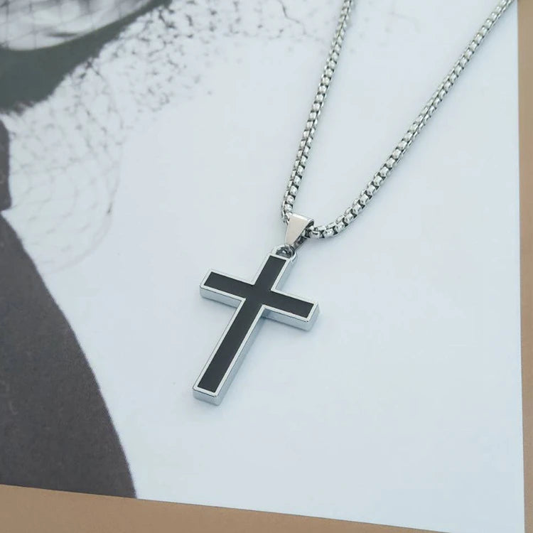 PENDRA Cross Black Pendant Necklace