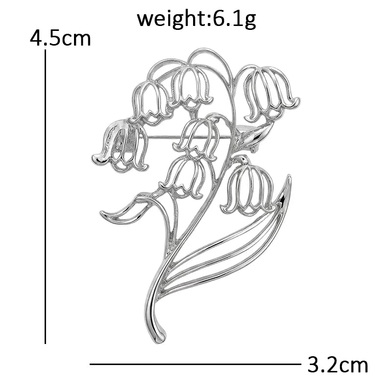 PENDRA Liliana Alloy Lily Flower Brooch