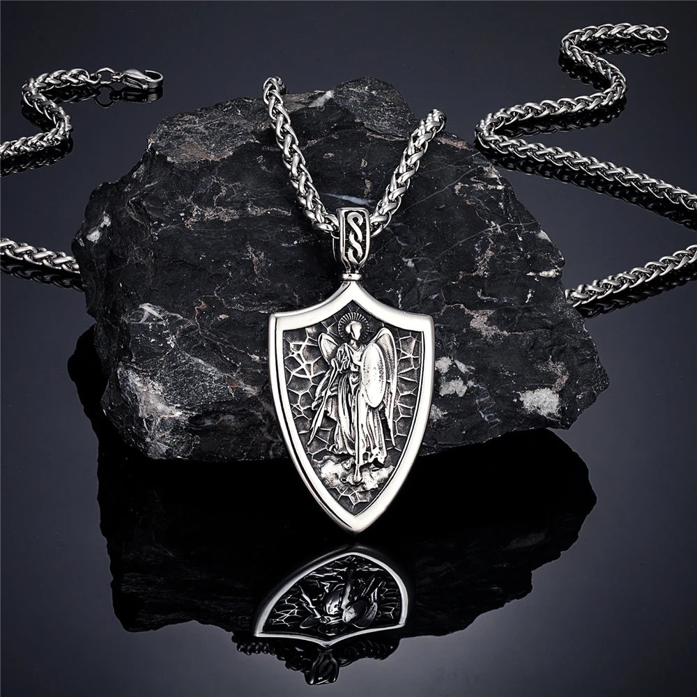 PENDRA Cross Norse Steel Necklace