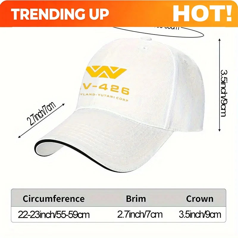 1 LV-426 Sandwich Baseball Cap, Unisex, Simple, Lightweight, Adjustable Outdoor Sun Hat, an Ideal Gift for Parties, Gatherings