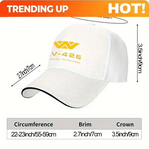 1 LV-426 Sandwich Baseball Cap, Unisex, Simple, Lightweight, Adjustable Outdoor Sun Hat, an Ideal Gift for Parties, Gatherings