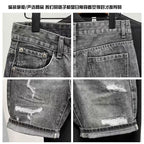 PENDRA Denim Washed Straight Jeans