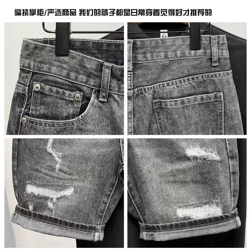 PENDRA Denim Washed Straight Jeans