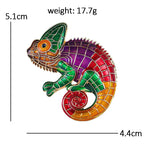 PENDRA Chameleon Enamel Lizard Brooch