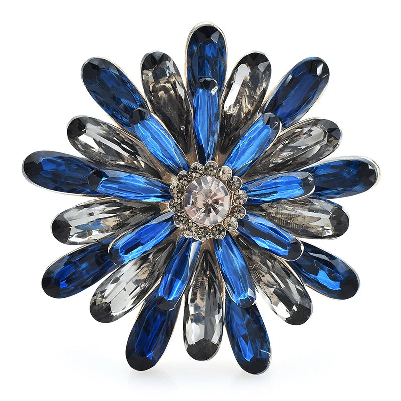 PENDRA Daisyelle Crystal Daisy Flower Brooch