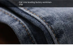 PENDRA Elastic Waist Denim Washed Pants