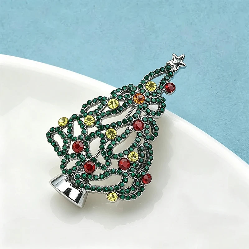 PENDRA Noelina Shining Christmas Tree Brooch