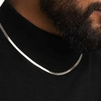3/4/5mm Flat Snake Chain Necklace for Men Women,Stainless Steel Blade Chain Choker,Punk Hip Hop Jewelry Gift for Him
