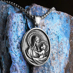 PENDRA Virgin Mary Holy Steel Necklace