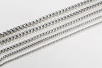 Round Box Chain for Men Boys,Gold Silver Black Plated Stainless Steel Chain Collars,Unisex Jewelry Gifts,18 to 30 Inch