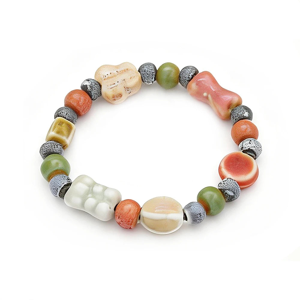 PENDRA Ceramica Colorful Handmade Boho Beaded Bracelet
