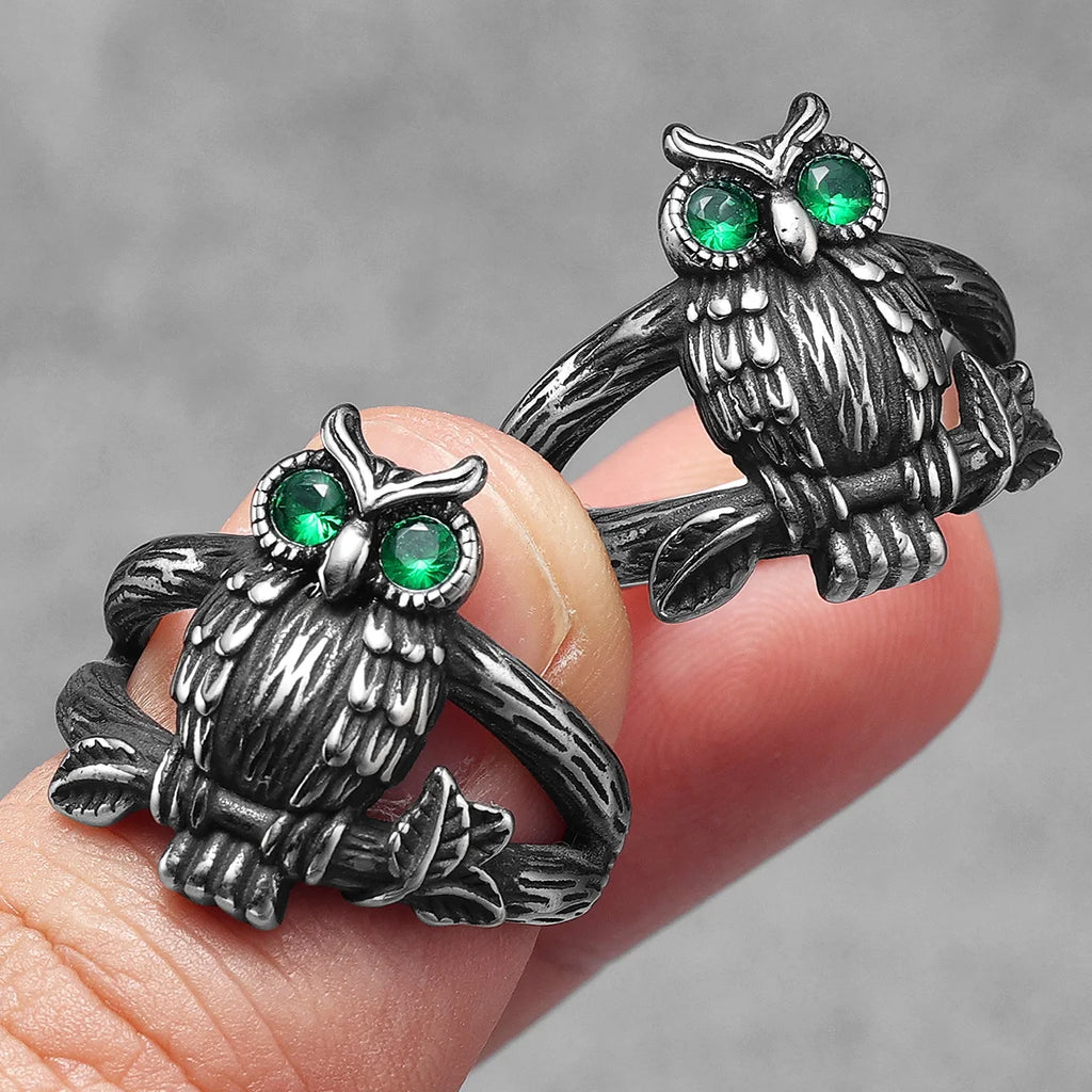PENDRA Owl Cute Bird Steel Ring