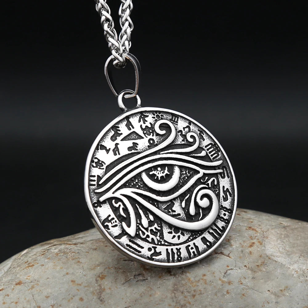 PENDRA Horus 316L Stainless Steel Eye of Horus Necklace