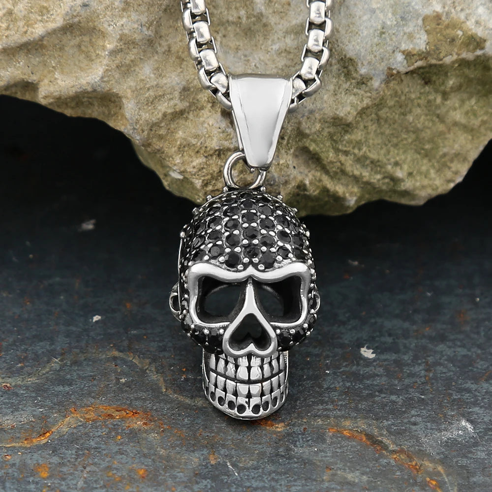 PENDRA Skullpunk Gothic Hip Hop Skull Pendant