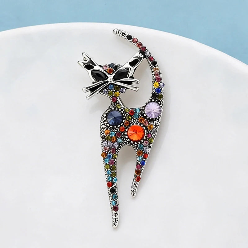 PENDRA Mosaic Butterfly Crystal Brooch