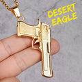 PENDRA Pistol Desert Eagle Steel Necklace