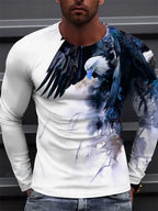 PENDRA Eagle Long Sleeve Print T-Shirt