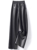 PENDRA Leather Elastic Waisted Pants