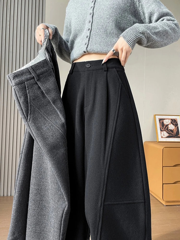 PENDRA Wide Leg Waist Straight Pants
