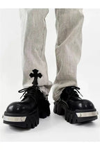 PENDRA Leather Iron Head Shoes